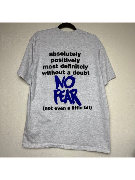 No Fear Other - VTG No Fear 90s Single Stitch Gray Graphic Double Sided Print Tee Sz XL